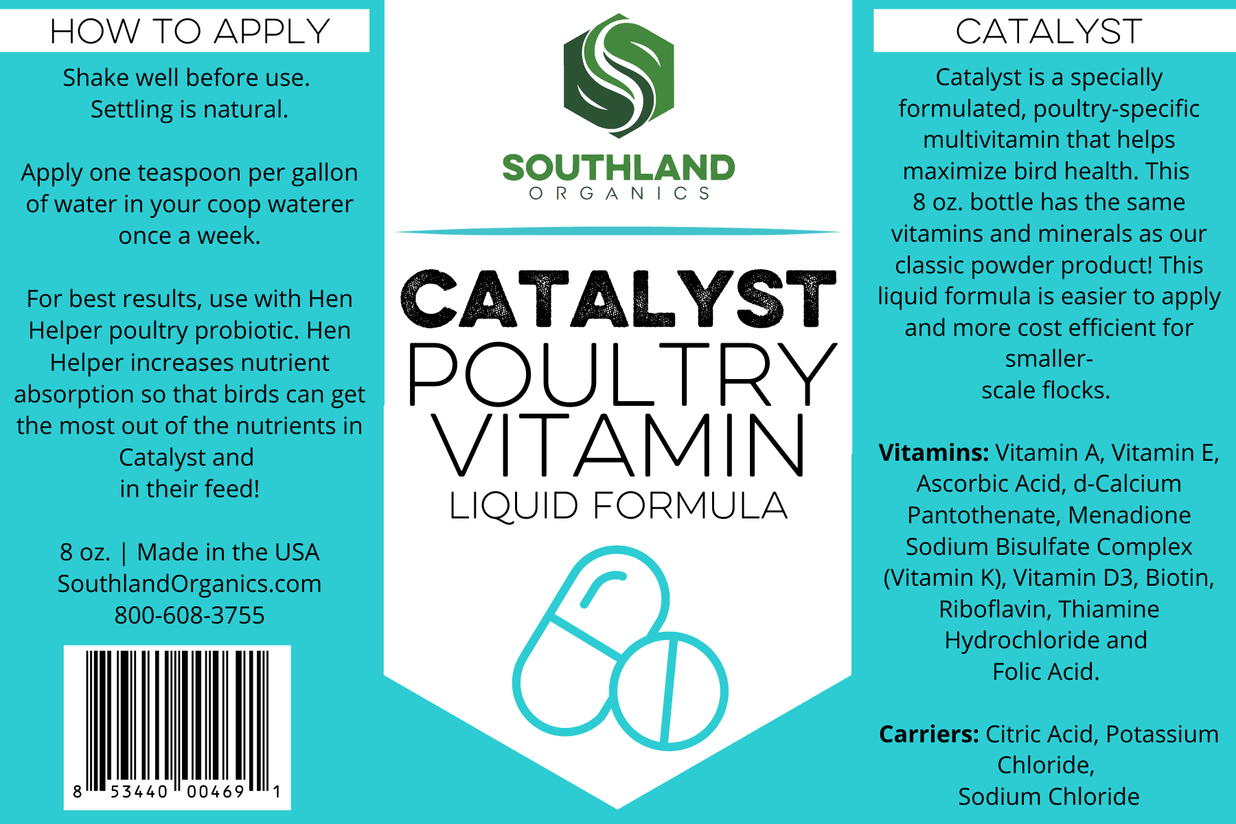 Catalyst | Poultry Vitamin Liquid Formula, 8 oz - My Pet Chicken