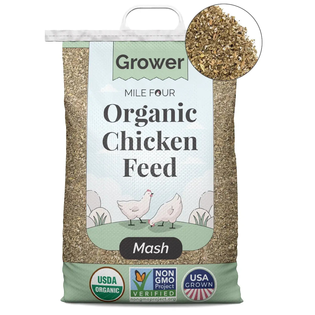 Mile Four Grower Organic Chicken Feed