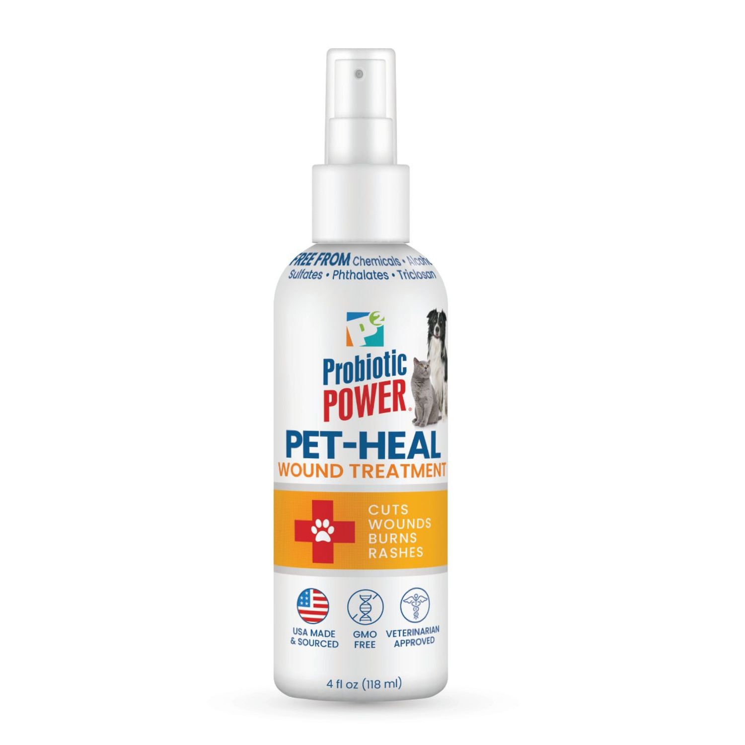 Pet-Heal Probiotic Wound Treatment Spray – Natural & Organic, 4 oz