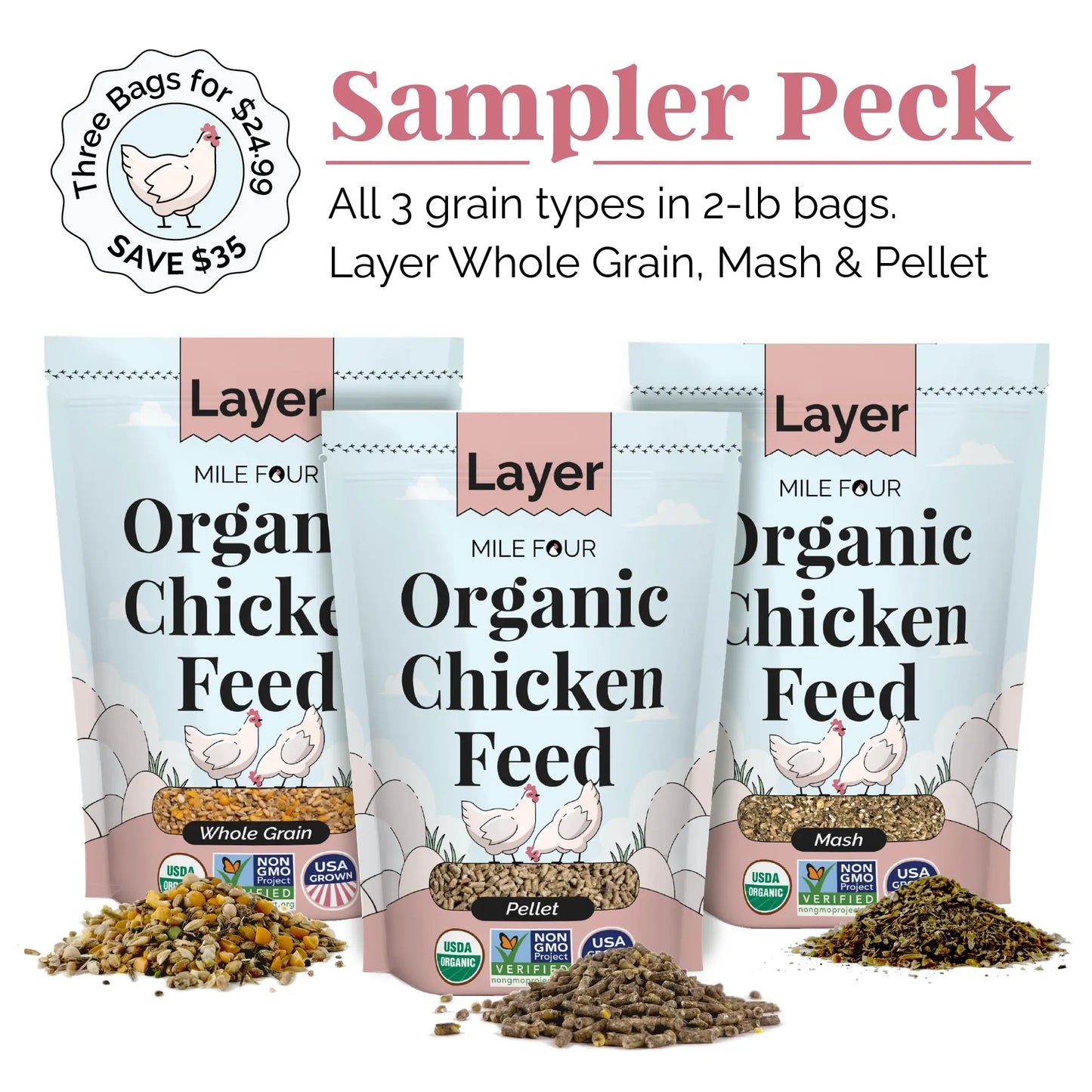 Mile Four Layer Organic Chicken Feed