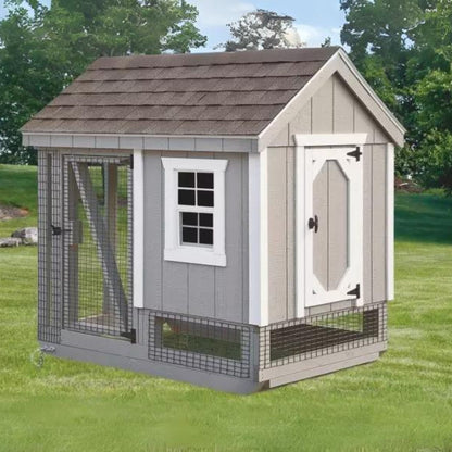 Custom Amish-Built All-In-One 4'x6' Chicken Coop plus Run (up to 7 chickens)