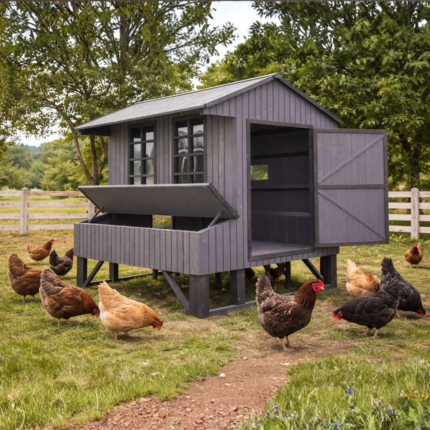 Rugged Ranch Amish Style Chicken Coop (6-8 chickens)