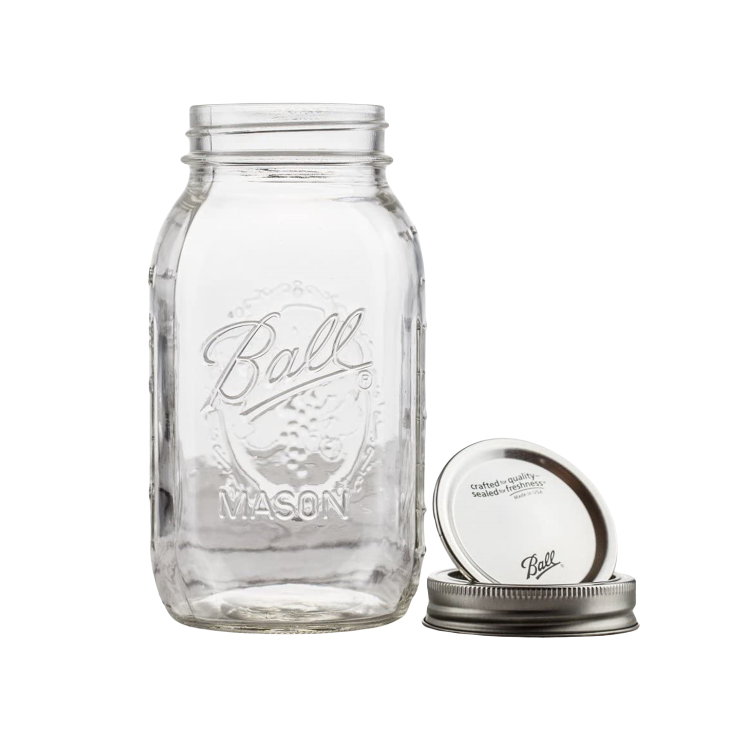 Ball Glass Mason Jar for Chick Waterer/Feeder, 1 Quart, Regular Mouth
