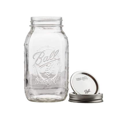 Ball Glass Mason Jar for Chick Waterer/Feeder, 1 Quart, Regular Mouth
