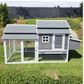 Cheyenne Chicken Coop, Grey & White (up to 4 chickens)