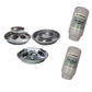 Galvanized Chicken Feeder/Waterer/Grit and Plastic Jars Set