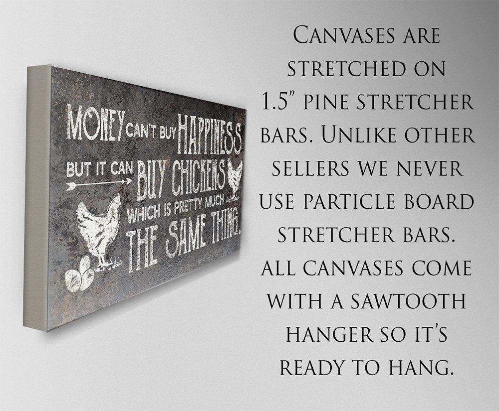 Chickens Money Can't Buy Happiness - Canvas