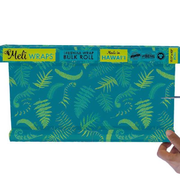 Beeswax Wrap Bulk Roll - Fern Print