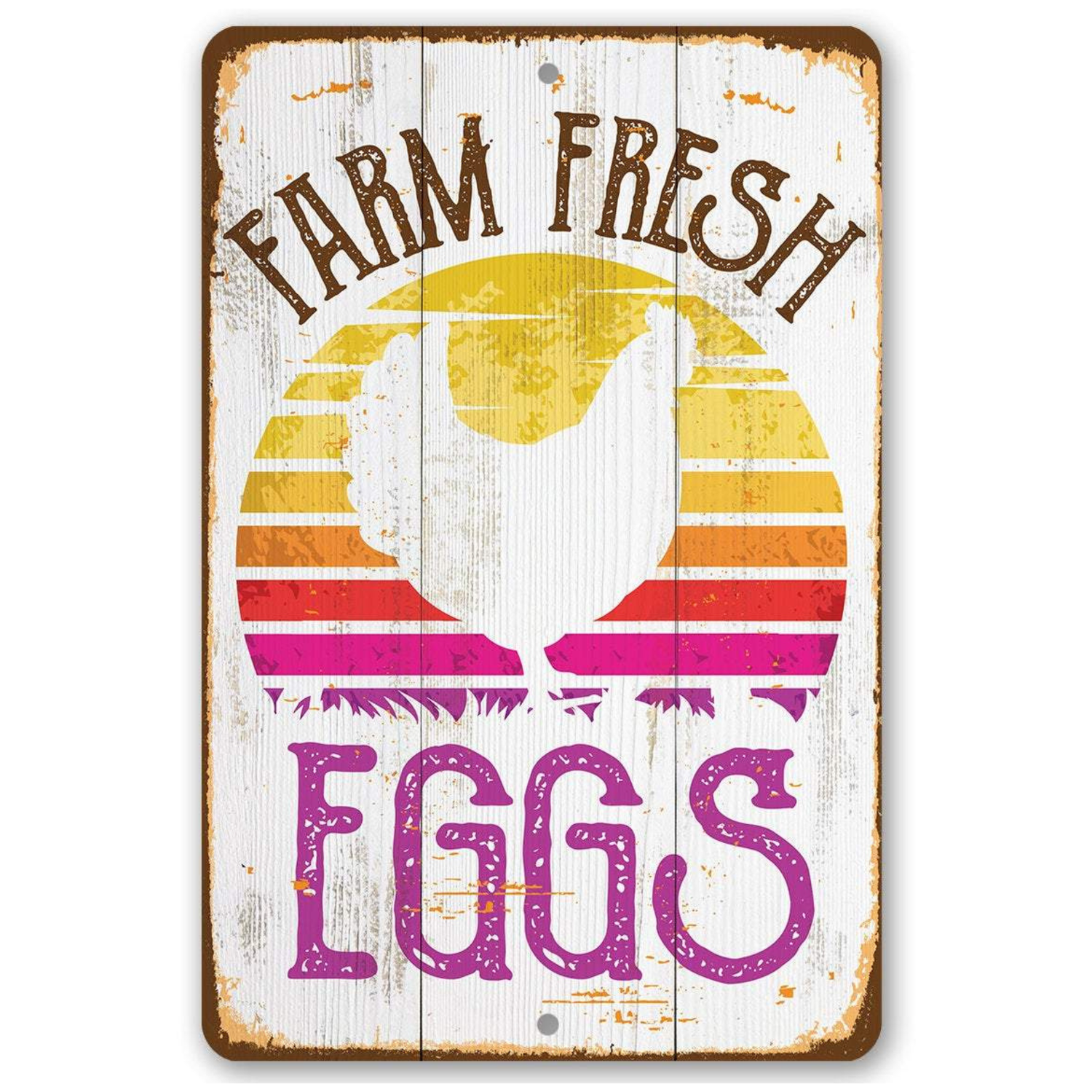 Farm Fresh Eggs - Metal Sign