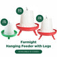 The Farmight Hanging Feeder with Legs is available in three sizes. 