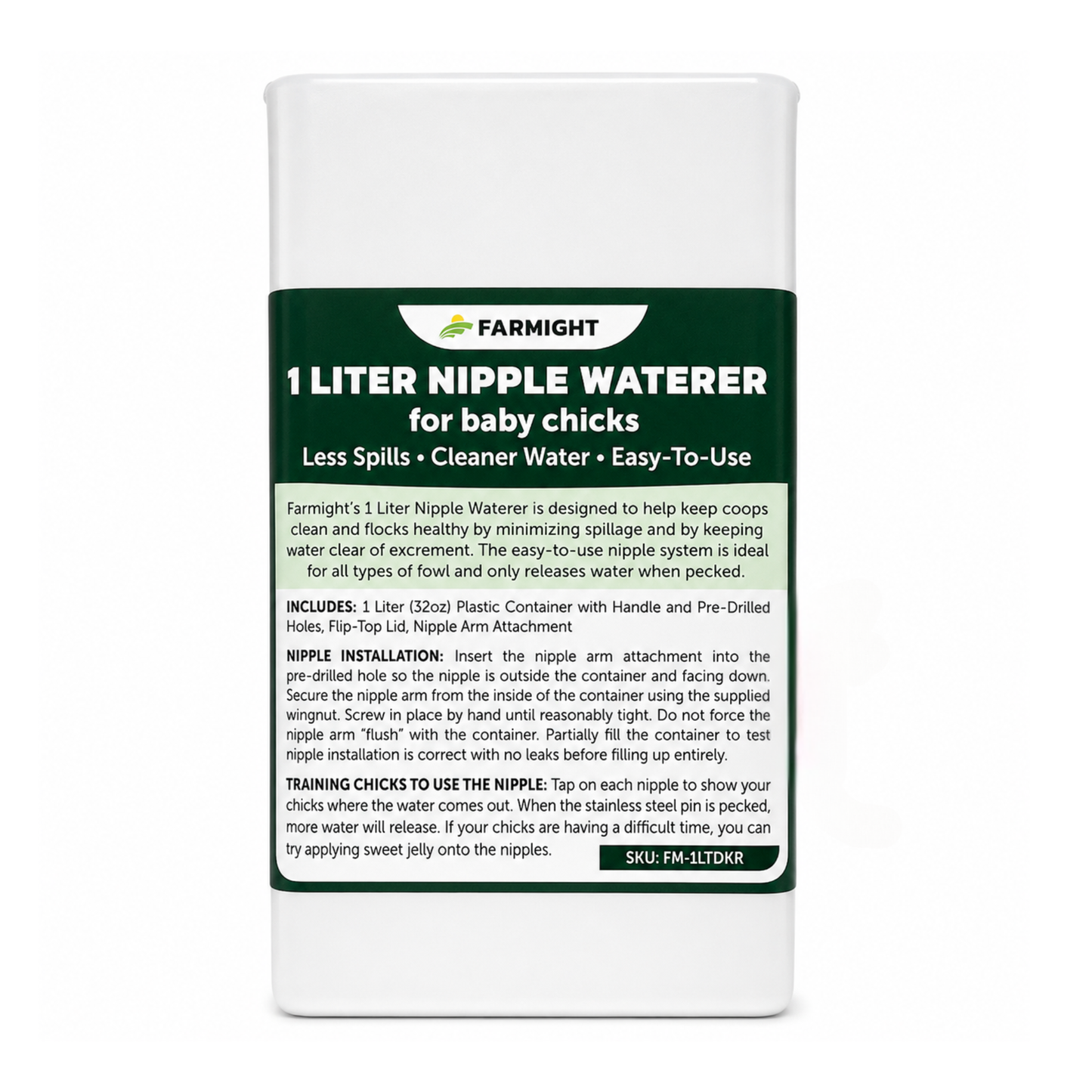 Farmight One Liter (32 oz.) Waterer for Baby Chicks