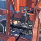 My Pet Chicken hydraulic lift coop wheel system option.