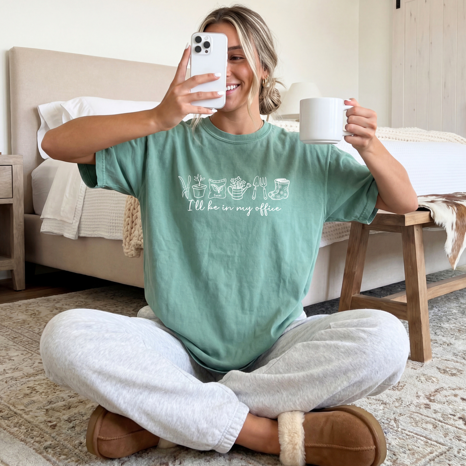 "I'll be in my office" Garden tee for sale. 