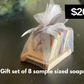 Gift Set of 8 Sample-Size Handmade Soaps with Soap Dish