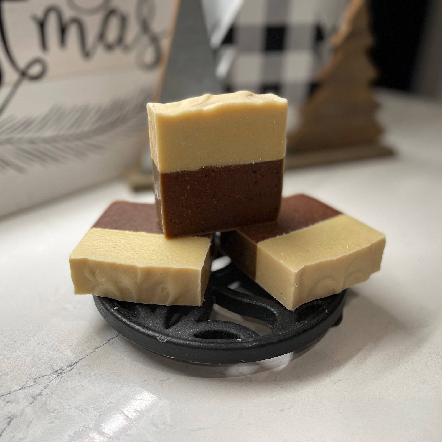 Coffee and Cream Luxury Handmade Soap with Real Coffee and Coconut Milk