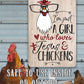 Just A Girl Who Loves Jesus & Chickens - Metal Sign