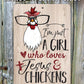 Just A Girl Who Loves Jesus & Chickens - Metal Sign