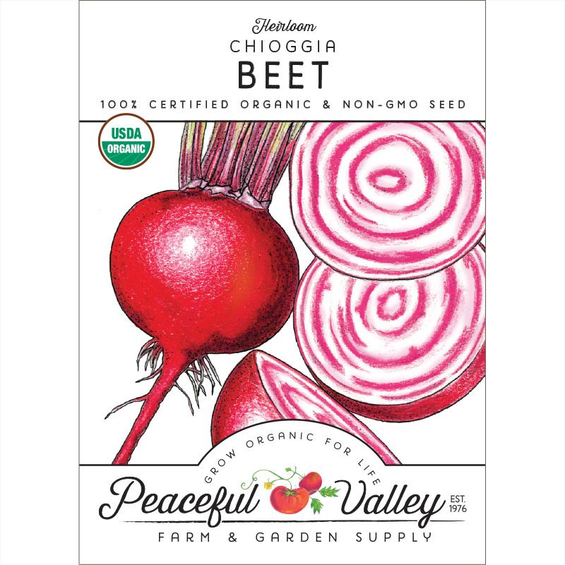 garden beet seeds Chioggia Beet Seeds (Organic)