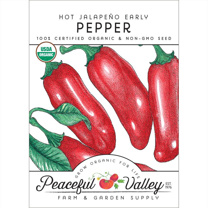 garden pepper seeds Hot Jalapeno Early Pepper Seeds (Organic)