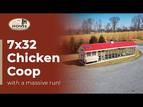 Custom Amish-Built Craftsman 7'x32' Chicken Coop plus Run