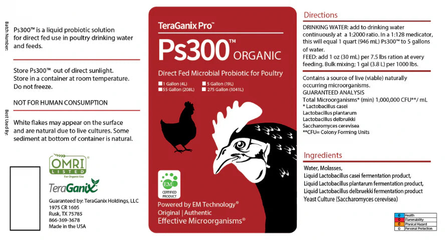 TeraGanix Ps300™  Direct-Feed Microbial Probiotic for Poultry