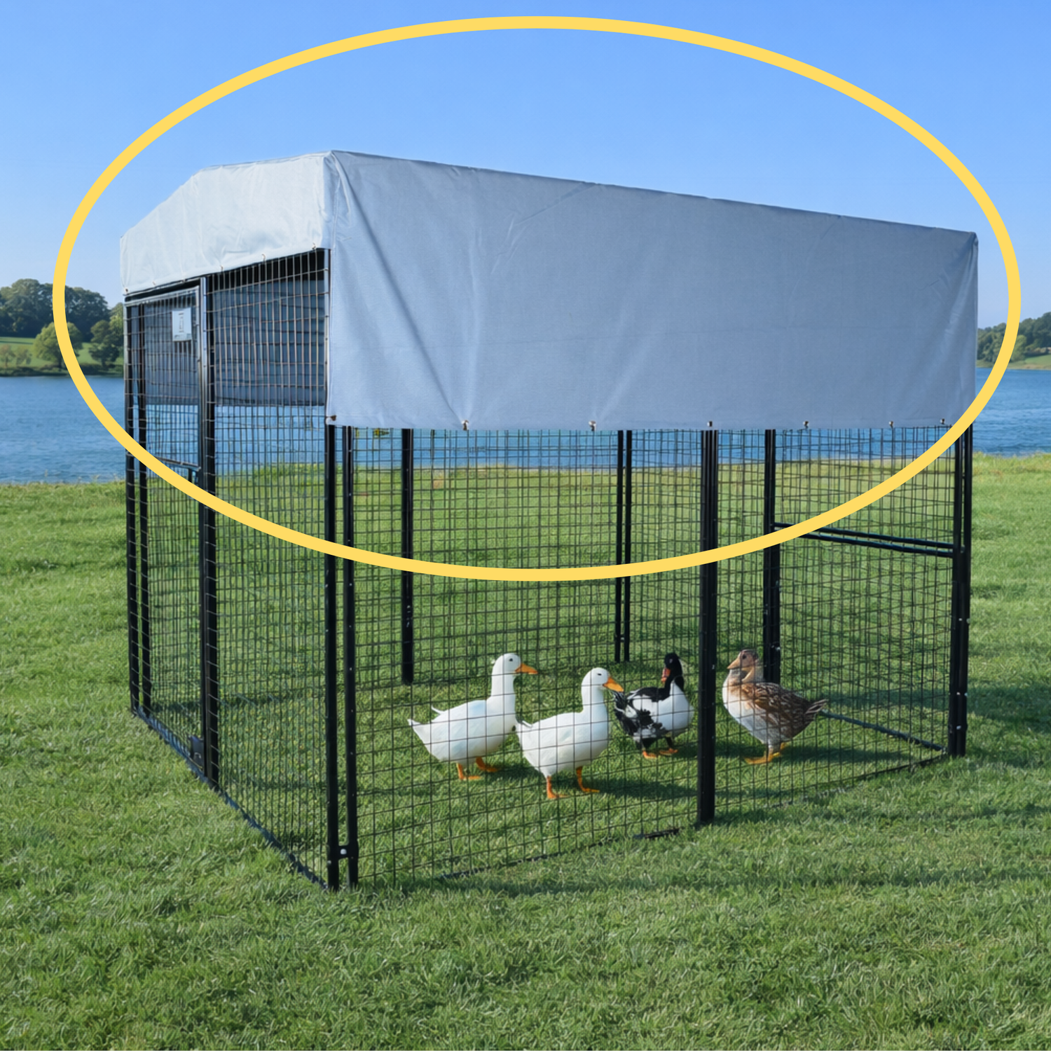 Rugged Ranch Welded Wire Pen Canvas Top