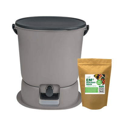 TeraGanix Essential Bokashi Compost Bin Starter Kit, 4.4 gal