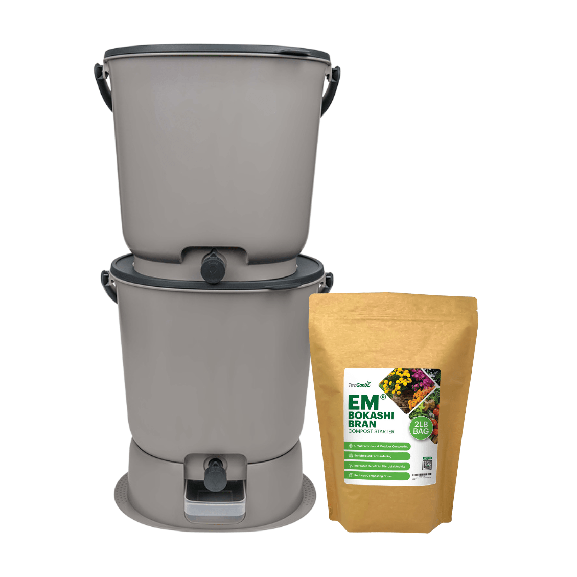 TeraGanix Essential Bokashi Compost Bin Starter Kit