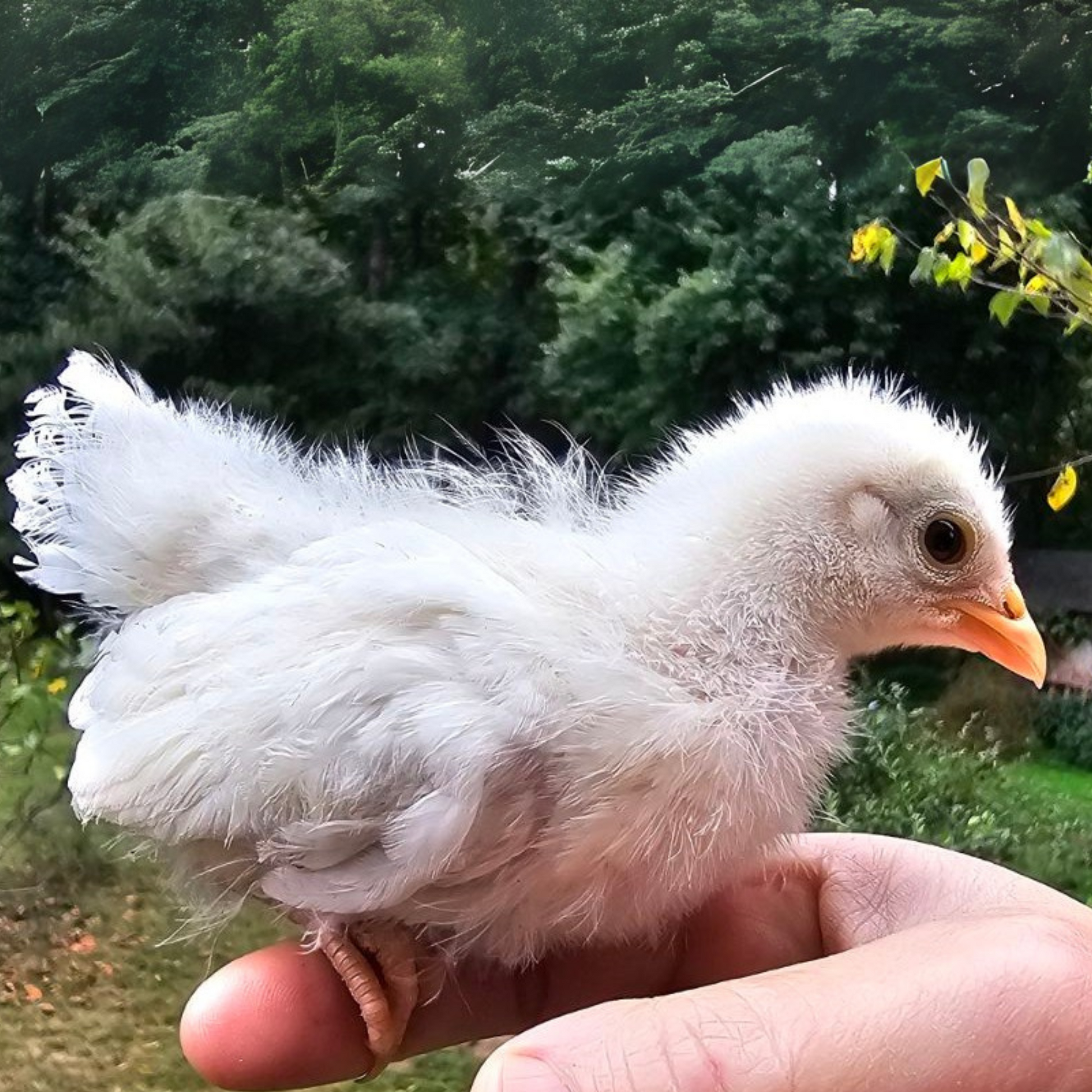 White Dorking Bantam baby chick