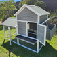 Raised Wooden Chicken Coop, Sage (4-6 chickens)