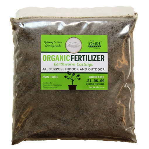 Mountain Gate Organic Earthworm Castings, 5lb bag