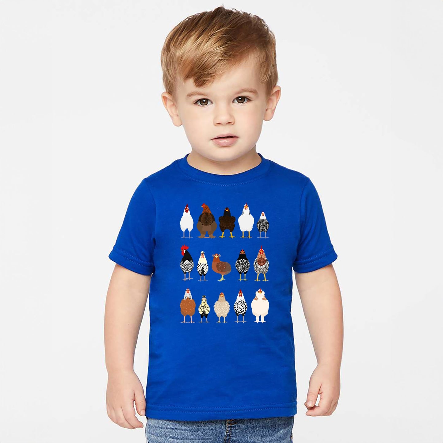 Chicken Lovers Kid's Tees, Farm Animal Infant Bodysuits, Illustration, Breeds, Youth Comfort Colors T-Shirt