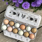 Henlay Laid Local Egg Cartons- Adorable Printed Vintage Design- 25, 90, or 250