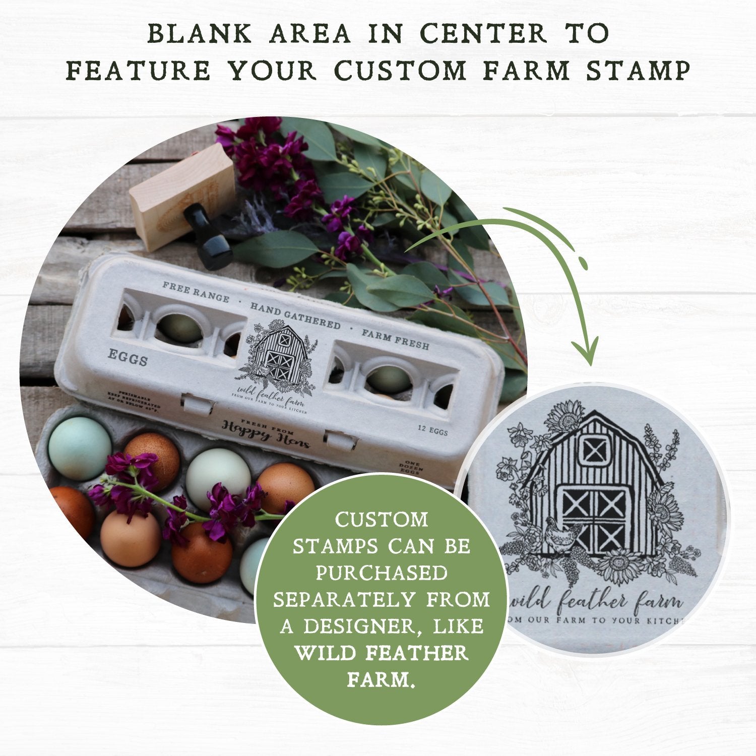 Custom Farm Logo Egg Stamp