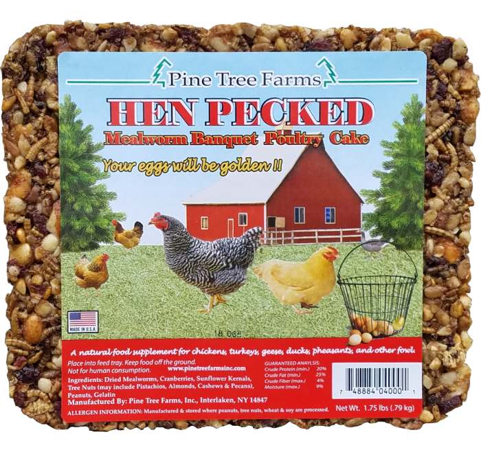 Hen Pecked Mealworm Poultry Suet Cake, 7.5 oz