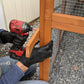 The optional Tractor Kit for the Hen Pen Chicken Run is easy to install. 