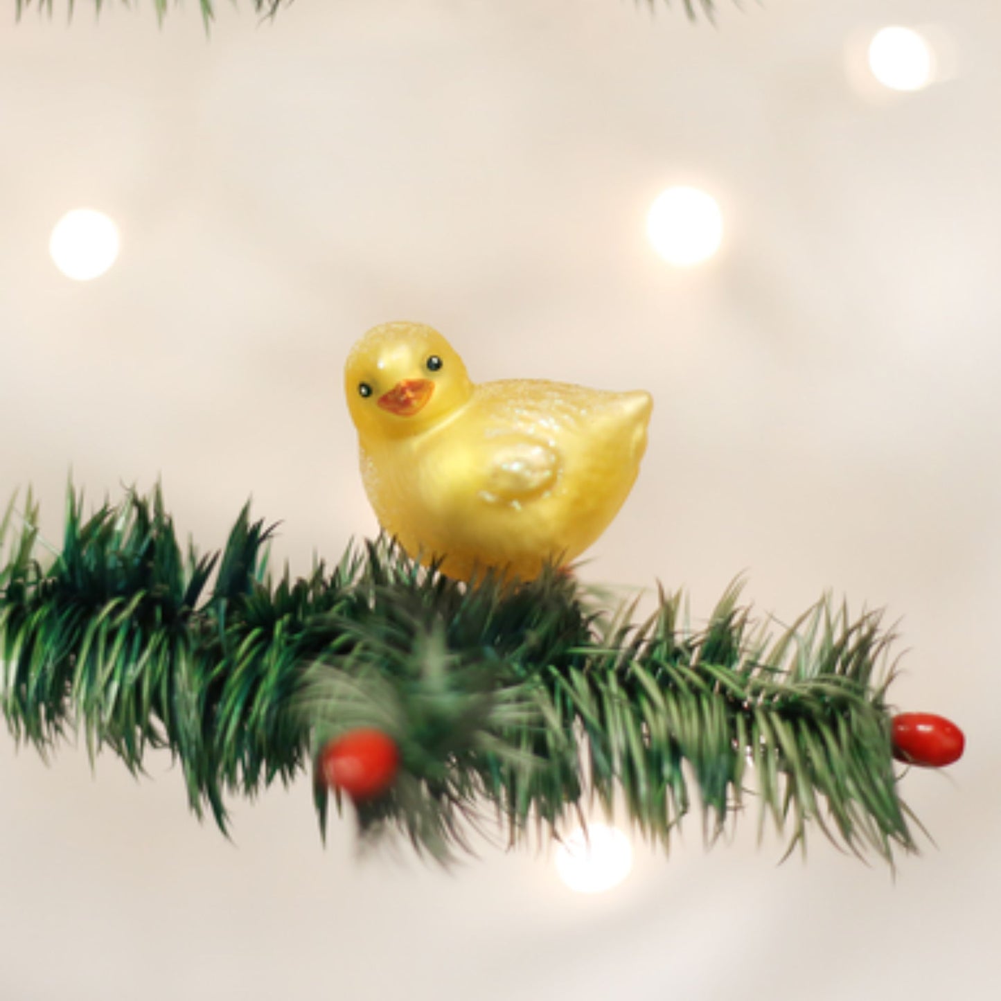 Baby Chick Glass Ornament