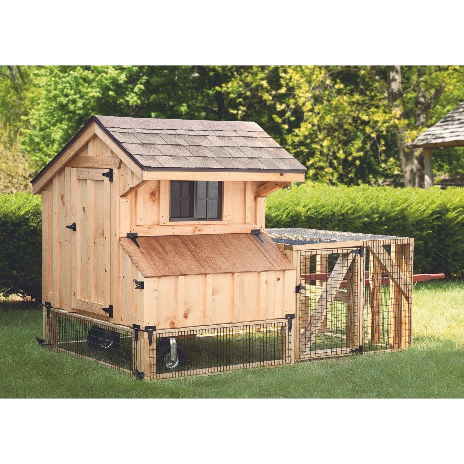 Custom Amish-Built Craftsman 3'x4' "Chicken Tractor" Coop plus Run (up to 6 chickens)